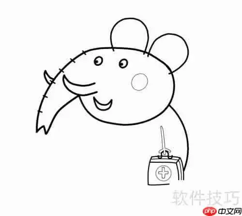 学会画大象牙医简笔画,只需简单几步!