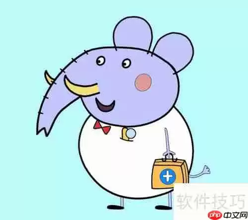 学会画大象牙医简笔画,只需简单几步!