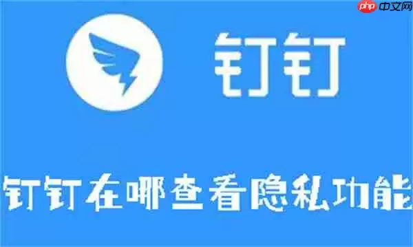 钉钉在哪查看隐私功能