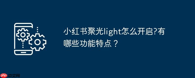 小红书聚光light怎么开启?有哪些功能特点？