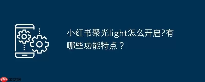 小红书聚光light怎么开启?有哪些功能特点?