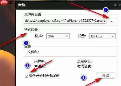 potplayer如何截取音频