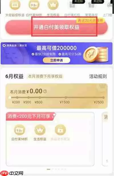 蘑菇街怎么开启白付美功能