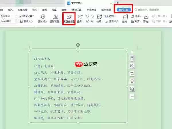 wps图片半透明怎么用