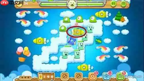 《保卫萝卜2》第59关用瓶子消灭70个怪物