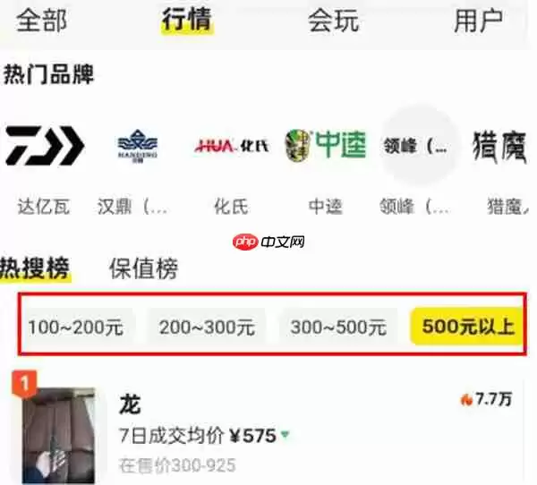 闲鱼怎么查看商品行情