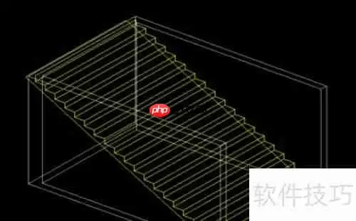 天正建筑2014绘制直线梯段教程