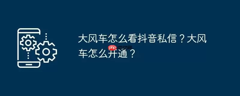 大风车怎么看抖音私信?大风车怎么开通?