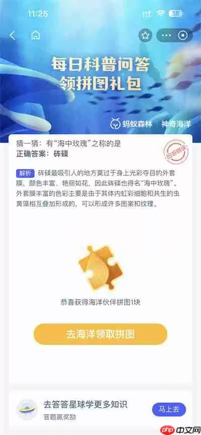 支付宝神奇海洋5.3答案是什么