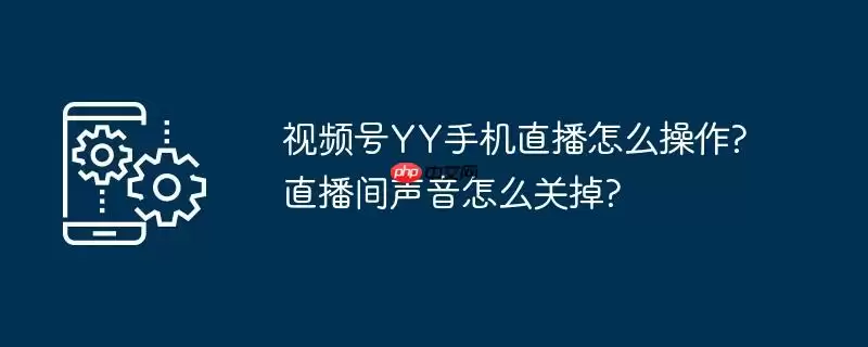 视频号yy手机直播怎么操作?直播间声音怎么关掉?