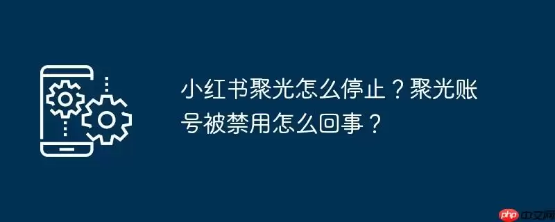 小红书聚光怎么停止？聚光账号被禁用怎么回事？