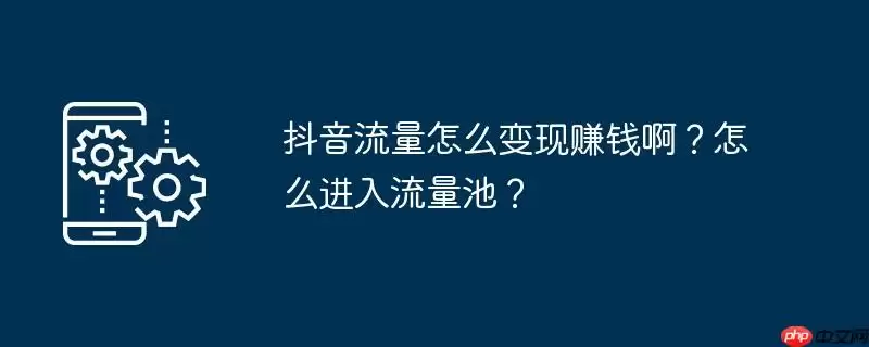 抖音流量怎么变现赚钱啊？怎么进入流量池？