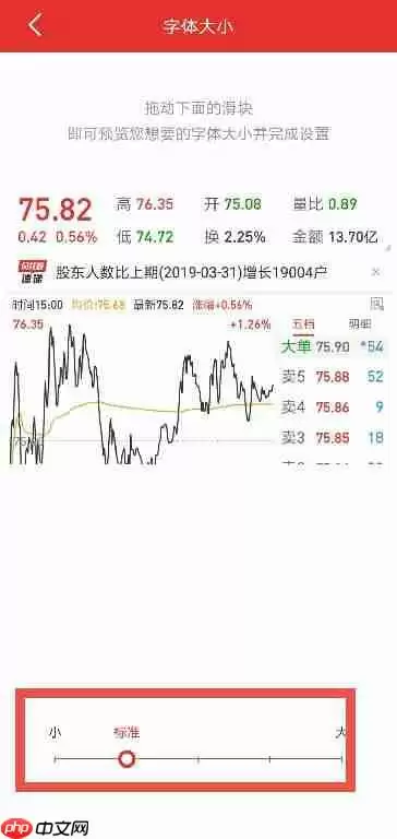 同花顺APP怎么更改字体大小