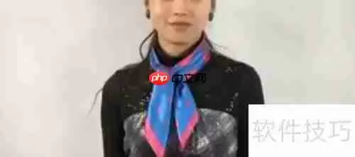 小方丝巾宽领带结系法