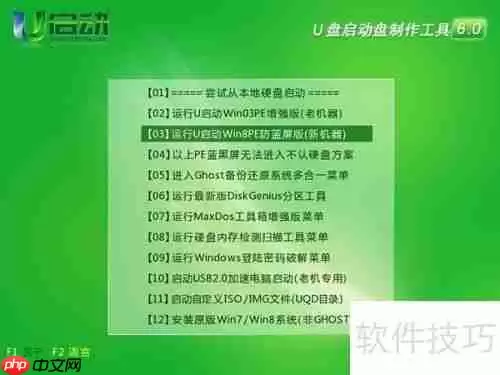 u启动win8pe下硬盘低级格式化教程
