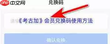 考古加兑换码输入位置在哪