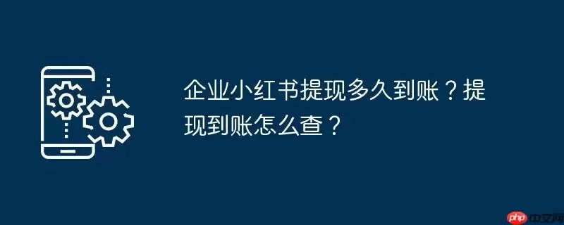 企业小红书提现多久到账?提现到账怎么查?