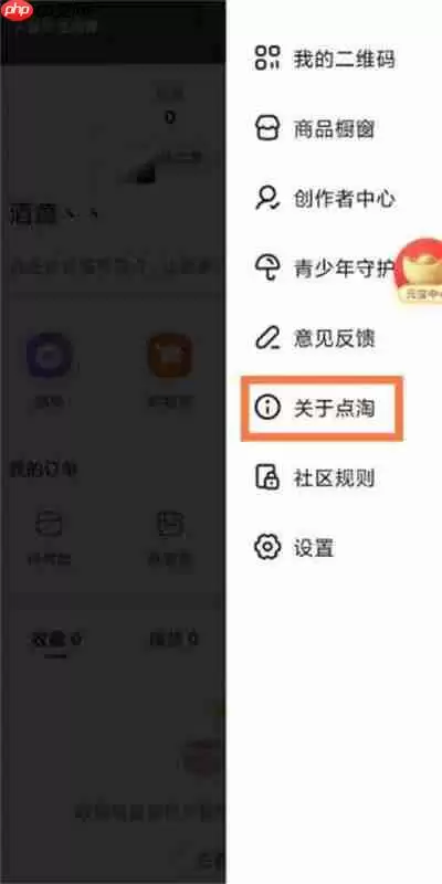 点淘如何查看当前版本号