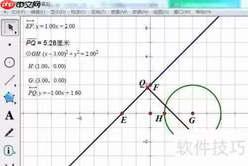 几何画板解圆上动点到直线距离最值问题