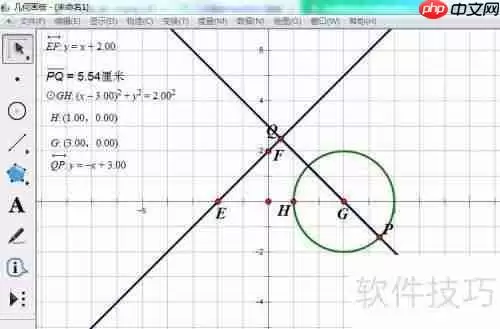 几何画板解圆上动点到直线距离最值问题