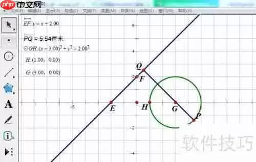 几何画板解圆上动点到直线距离最值问题