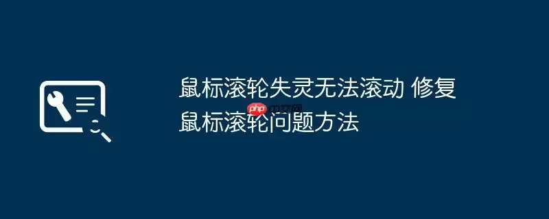 鼠标滚轮失灵无法滚动 修复鼠标滚轮问题方法