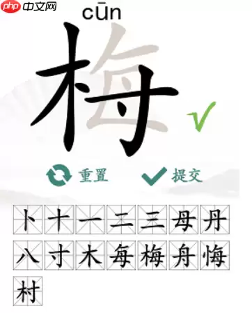 汉字找茬王找字梅怎么过-梅找出15个常见字通关图文攻略