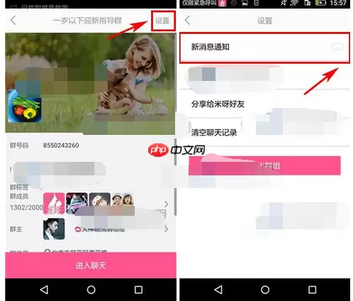 在米呀里怎么将群组消息提醒取消？将群组消息提醒取消的操作步骤分享