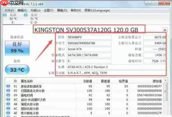 CrystalDiskInfo怎么查看参数-CrystalDiskInfo查看参数的方法