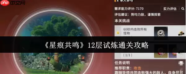 星痕共鸣12层试炼终极突破：幻神阵容与零失误操作指南