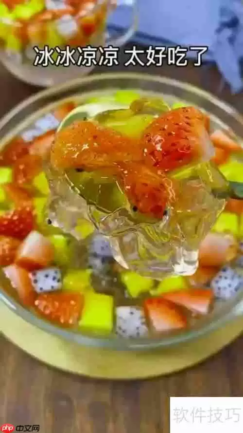豪华版水果果冻的制作方法