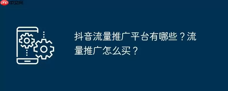 抖音流量推广平台有哪些？流量推广怎么买？
