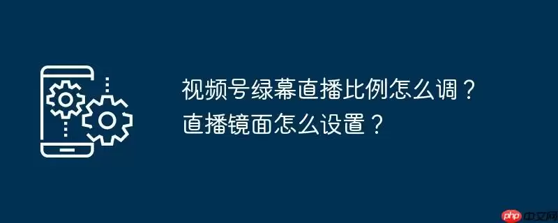 视频号绿幕直播比例怎么调？直播镜面怎么设置？