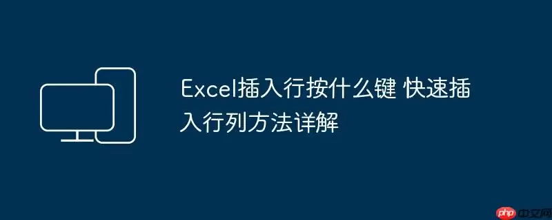 Excel插入行按什么键 快速插入行列方法详解
