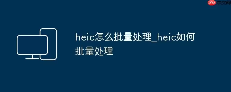 heic怎么批量处理_heic如何批量处理