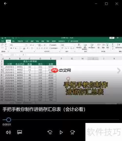 进销存汇总表制作方法