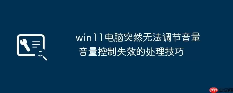win11电脑突然无法调节音量 音量控制失效的处理技巧