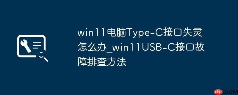 win11电脑Type-C接口失灵怎么办_win11USB-C接口故障排查方法