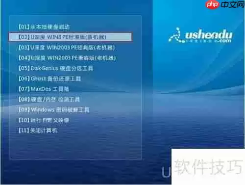 u深度win08pe系统下硬盘低级格式化教程