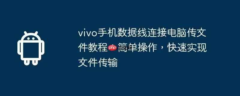 vivo手机数据线连接电脑传文件教程：简单操作，快速实现文件传输