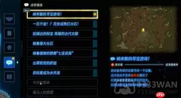 塞尔达传说纳末敏的寻宝游戏任务怎么做-纳末敏的寻宝游戏任务攻略