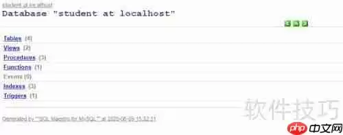 用Maestro生成HTML格式的数据库报告