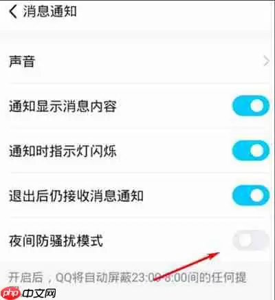 腾讯QQ极速版怎么设置夜间防骚扰模式