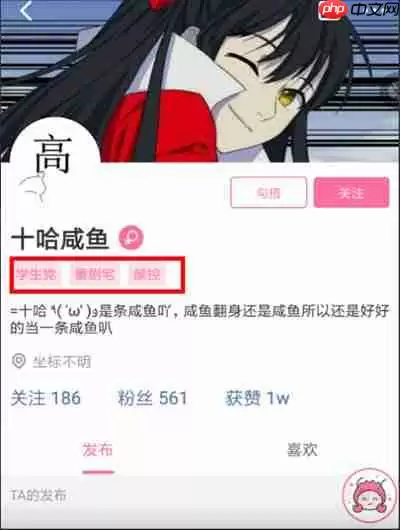 半次元怎么添加身份标签