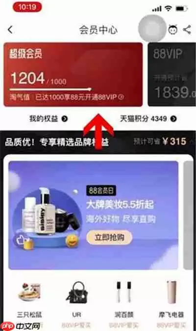 淘宝淘气值怎么查看