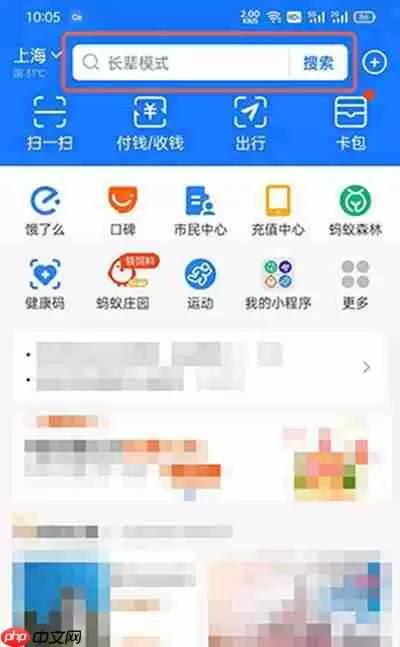 支付宝长辈模式怎么打开