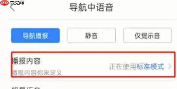 百度地图怎么设置导航简洁播报