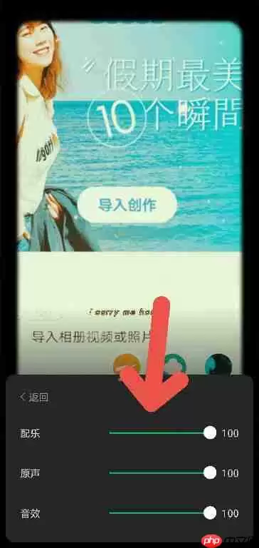 秒剪APP如何调整背景音乐大小