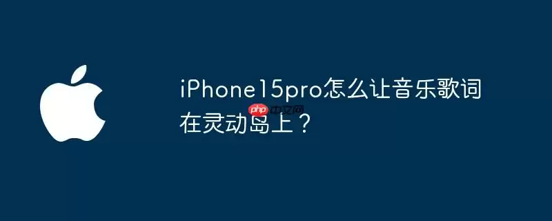 iphone15pro怎么让音乐歌词在灵动岛上?