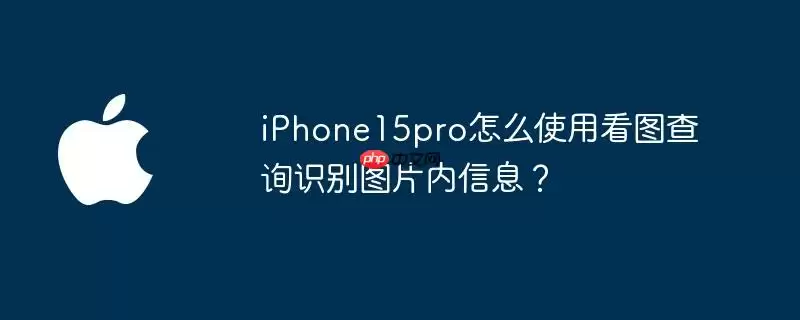 iphone15pro怎么使用看图查询识别图片内信息？